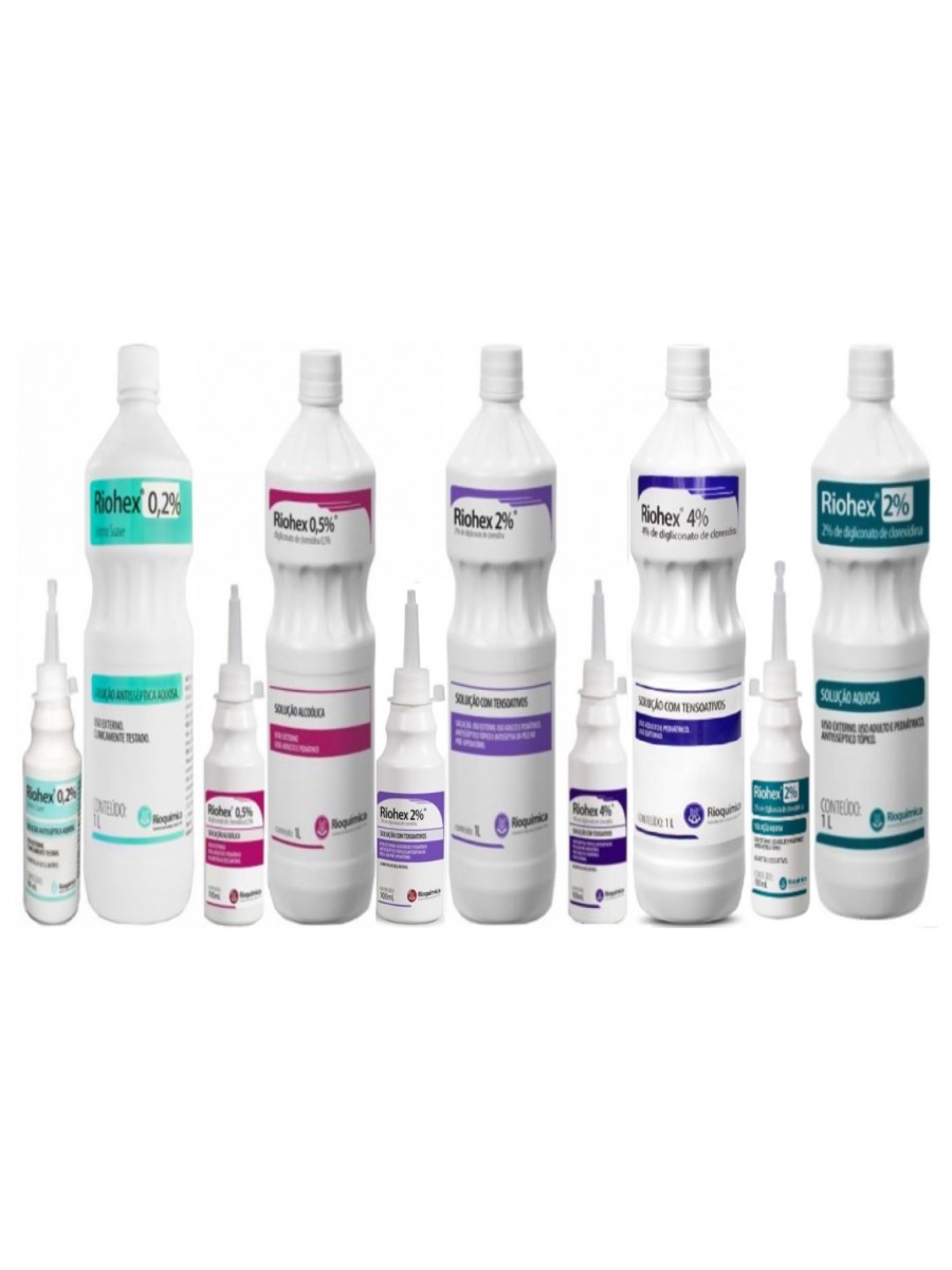 RIOHEX CLOREXIDINA  (Degermante, Alcoólica, Aquosa)