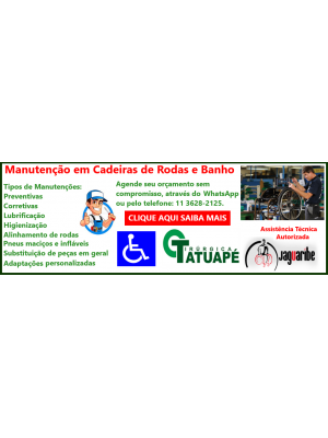 Manutenção em cadeiras de rodas e banho Manutenção em cadeiras de rodas e banho