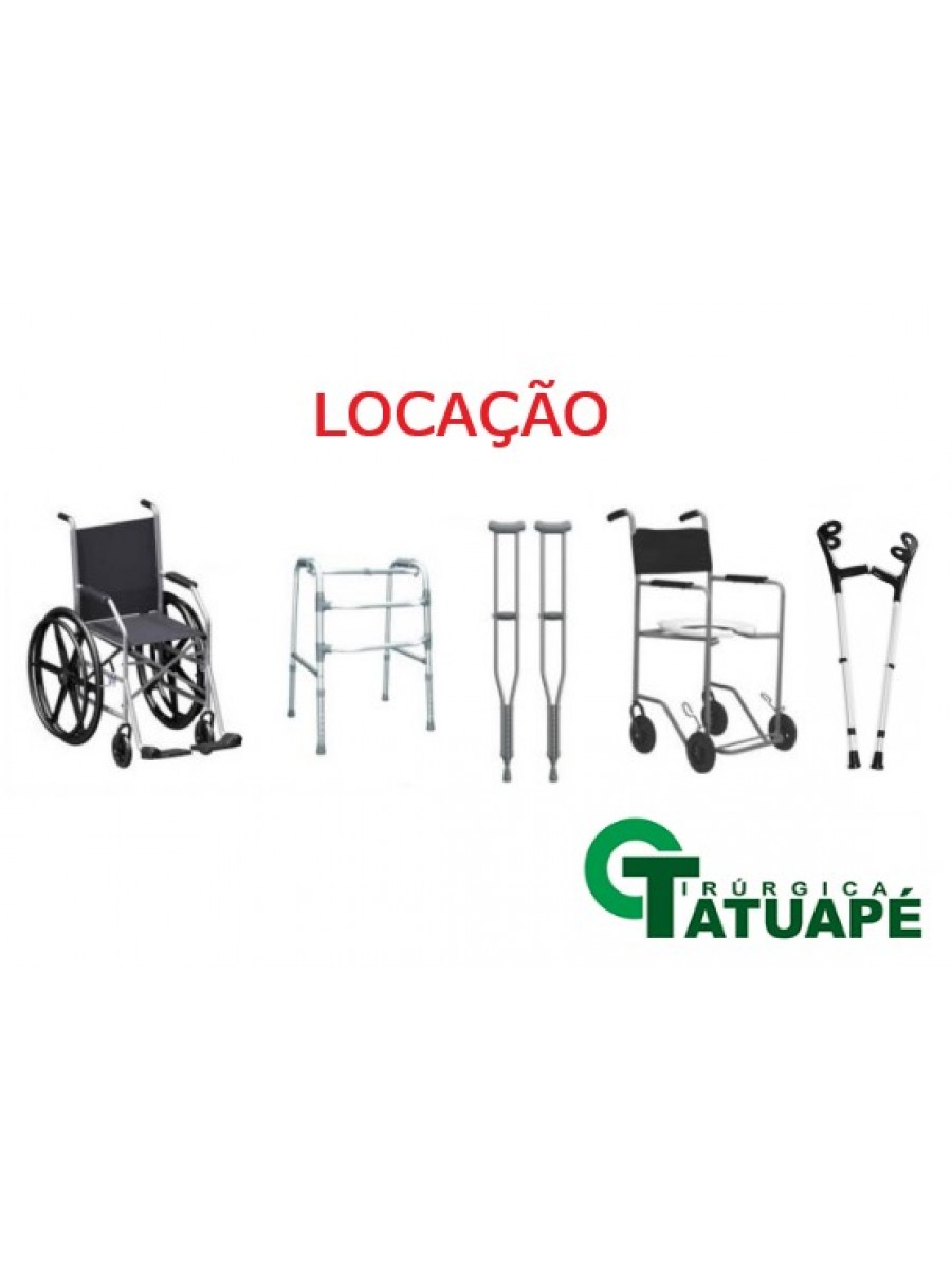 Locação de Cadeira de Rodas, Cadeira de Banho, Muletas, Andador e Suporte de Soro