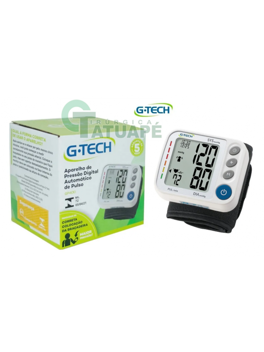 Aparelho de pressão digital de pulso G-Tech GP400
