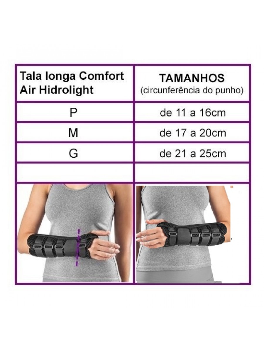 ÓRTESE COMFORT AIR LONGA SEM POLEGAR