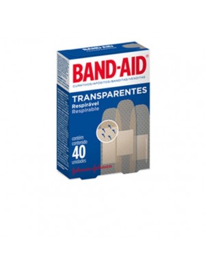 curativo transparente band-aid c/40 unid